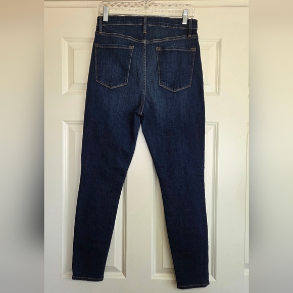 Frame Ali High-Rise Cigarette Jean in Dark 'Holman' Wash - Size 31 - Picture 3 of 9